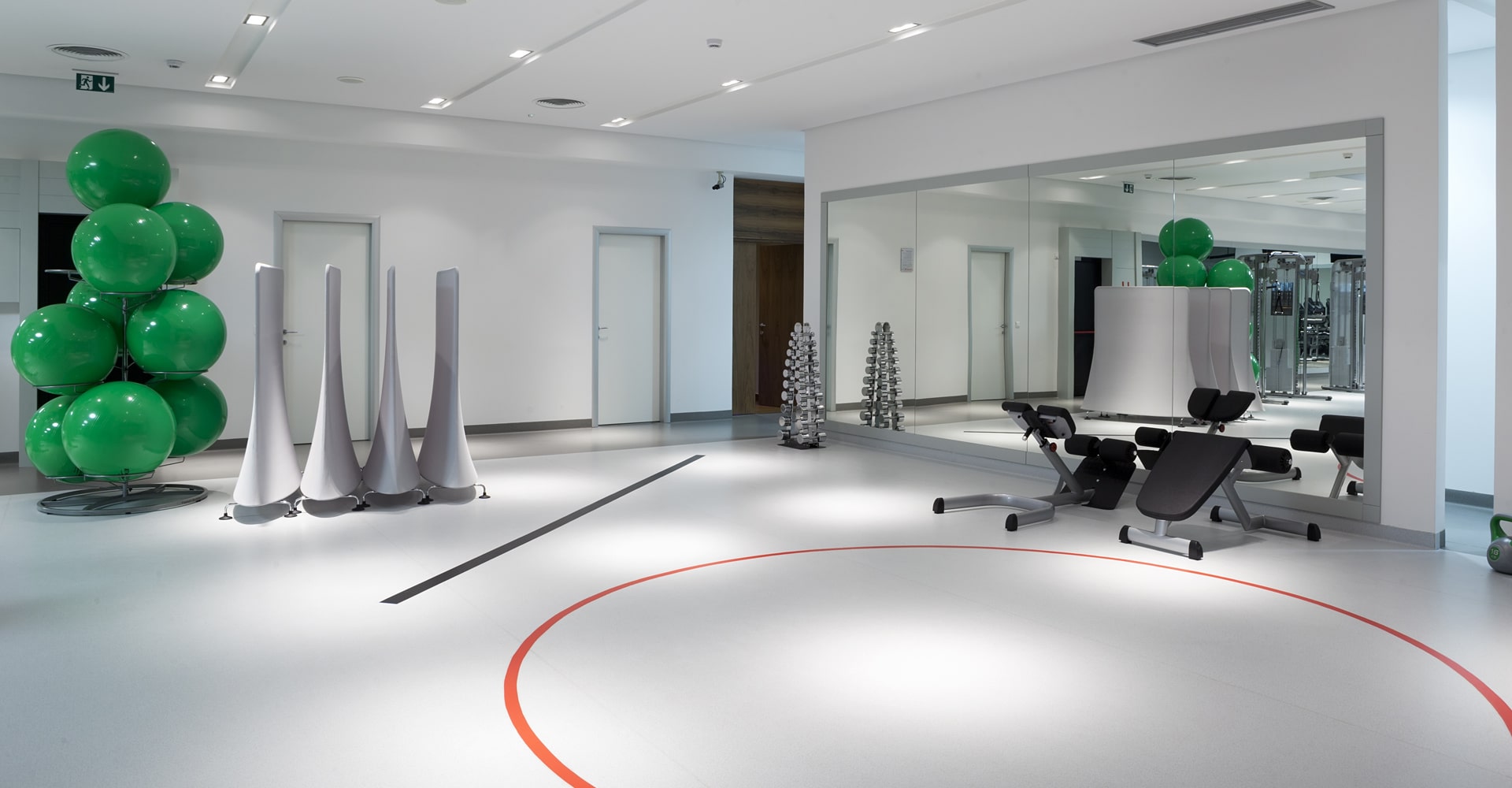 Fitnessvloer in sportruimte