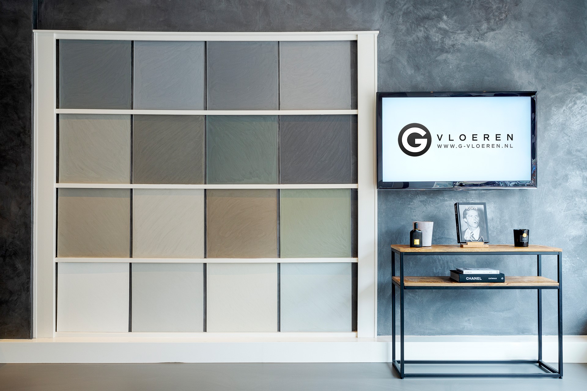 G-vloeren samples showroom