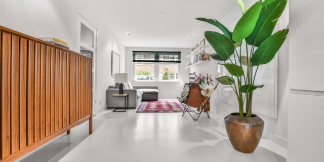 Gietvloer in de woonkamer