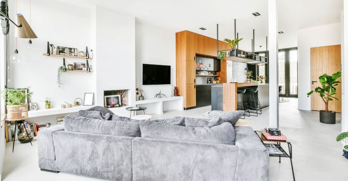 Beton ciré in woonkamer