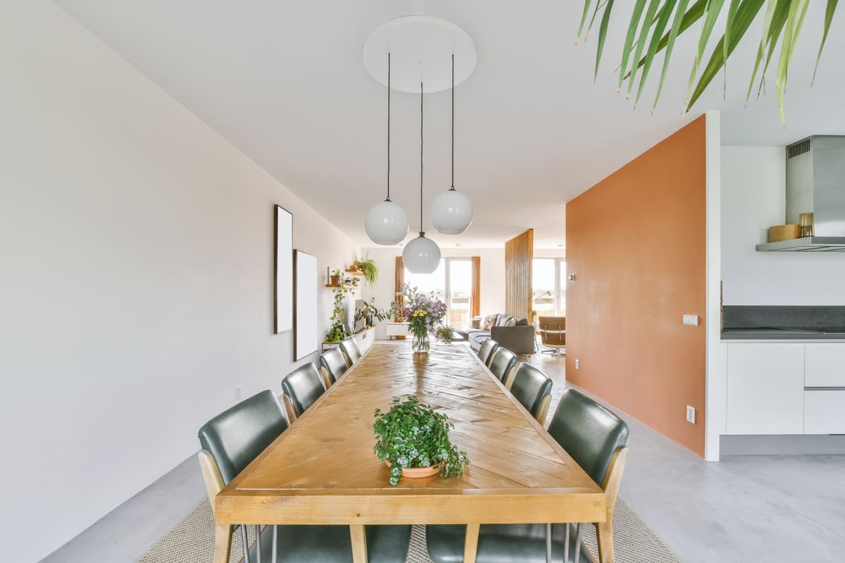 Keuken vloer gemaakt van microcement