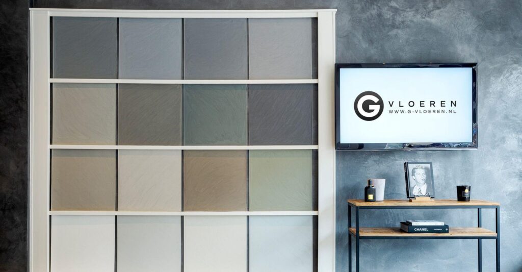 Verschillende kleuren Microcement bij G-vloeren