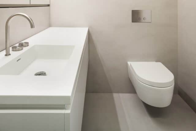 Beton ciré in het toilet