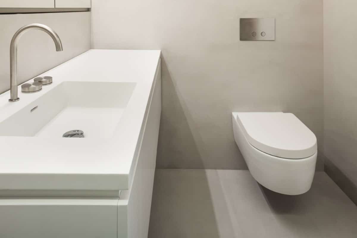 Beton ciré in het toilet